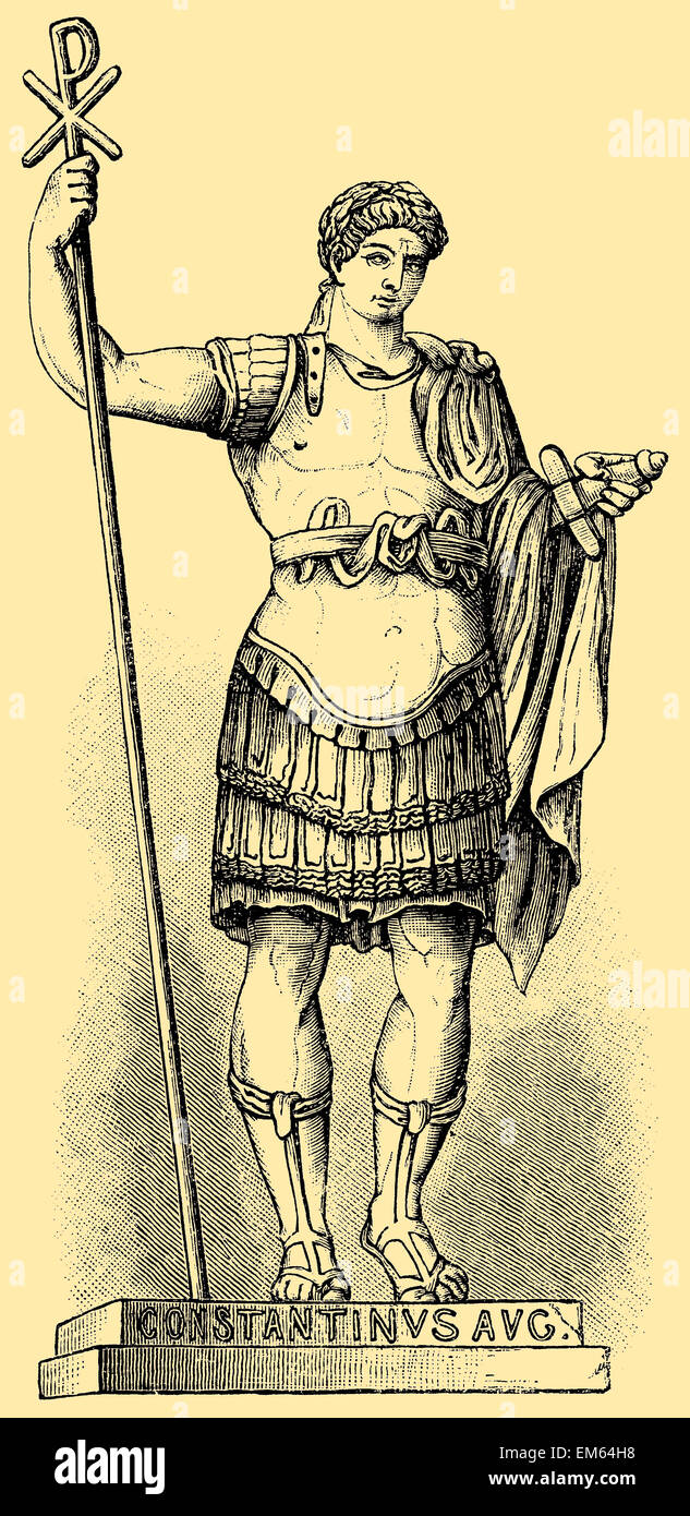 Contantin ich (c. 272-337), Konstantin der große, Saint Constantine, römischer Kaiser Stockfoto