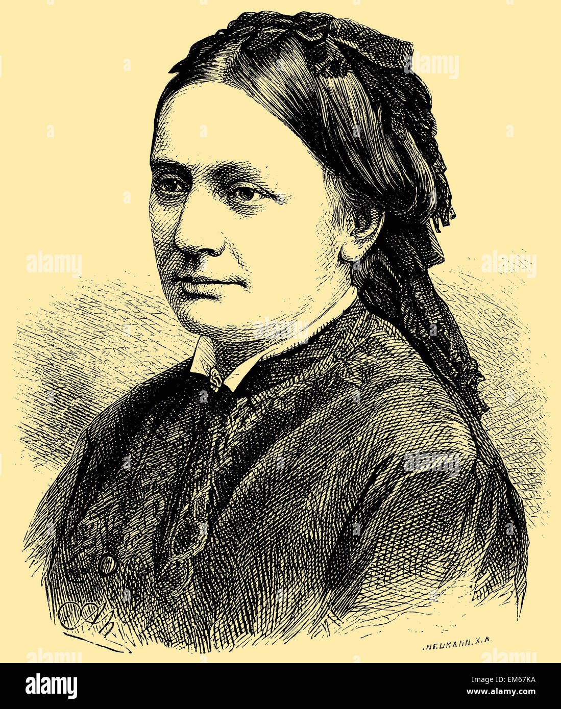 Clara Wieck Schumann (1819 – 1896), deutscher Pianist und Komponist Stockfoto