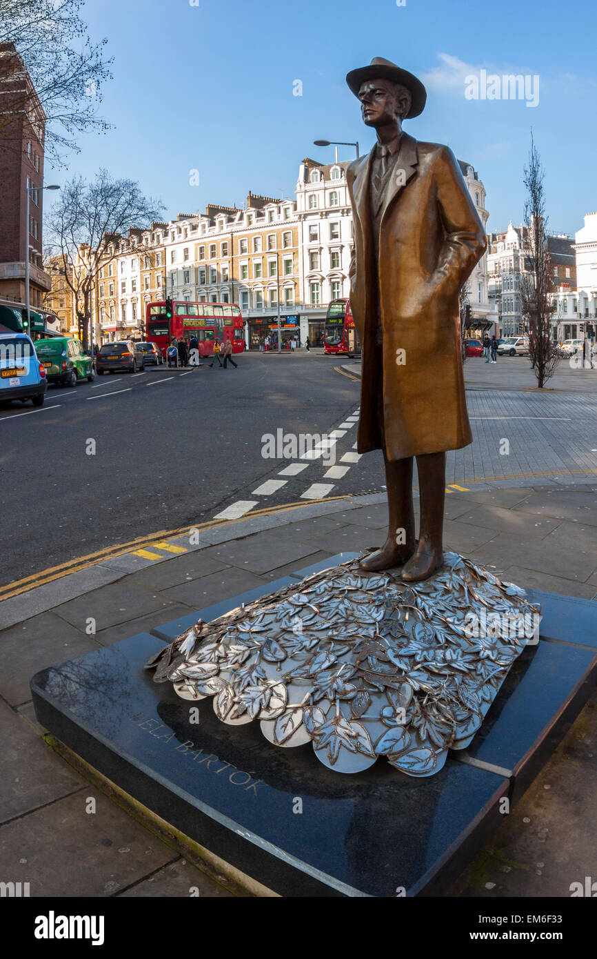 Statue von Bela Bartok, South Kensington, London Stockfoto