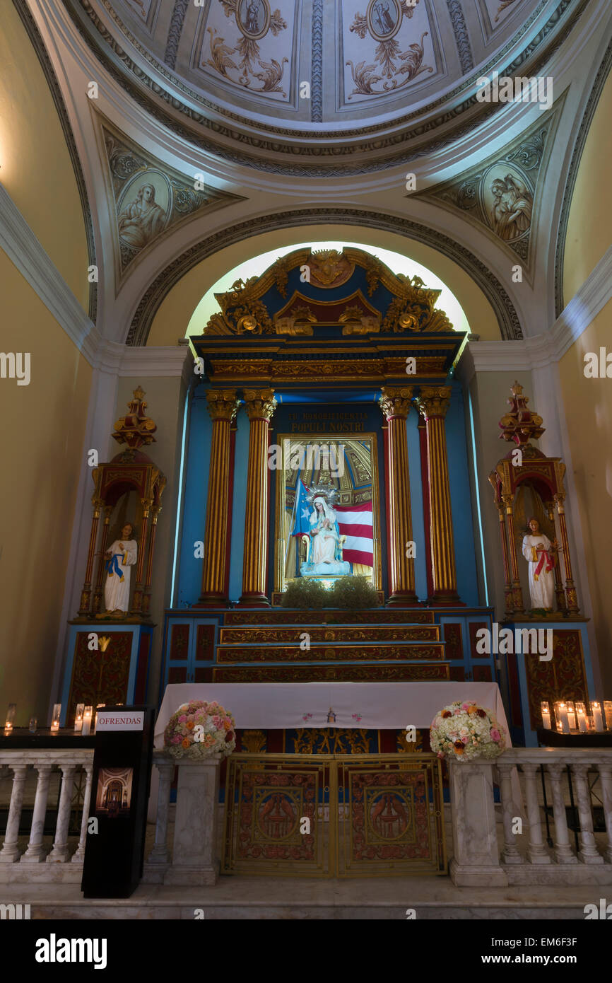 Altar der Maria, der Beschützer von Puerto Rico. Stockfoto