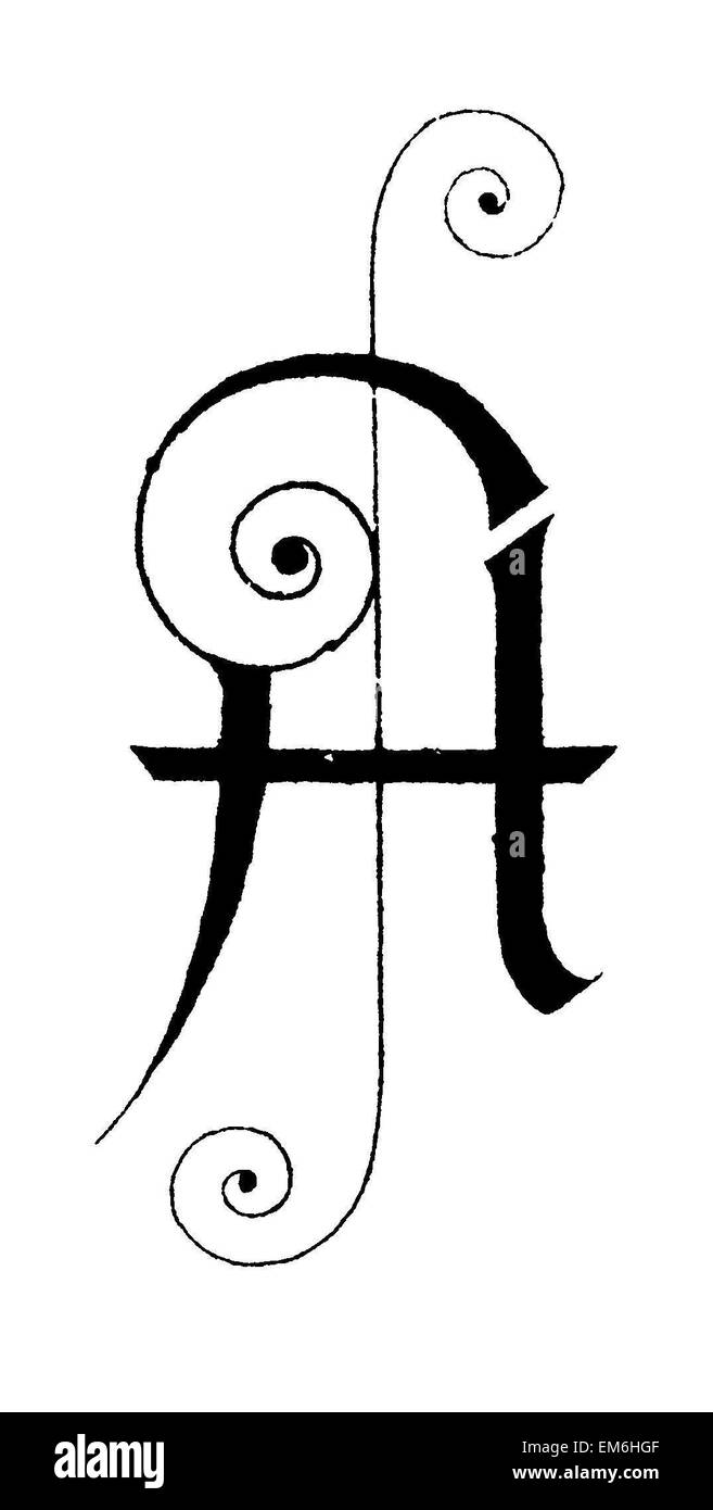 Buchstabe A, Jugendstil Stockfoto