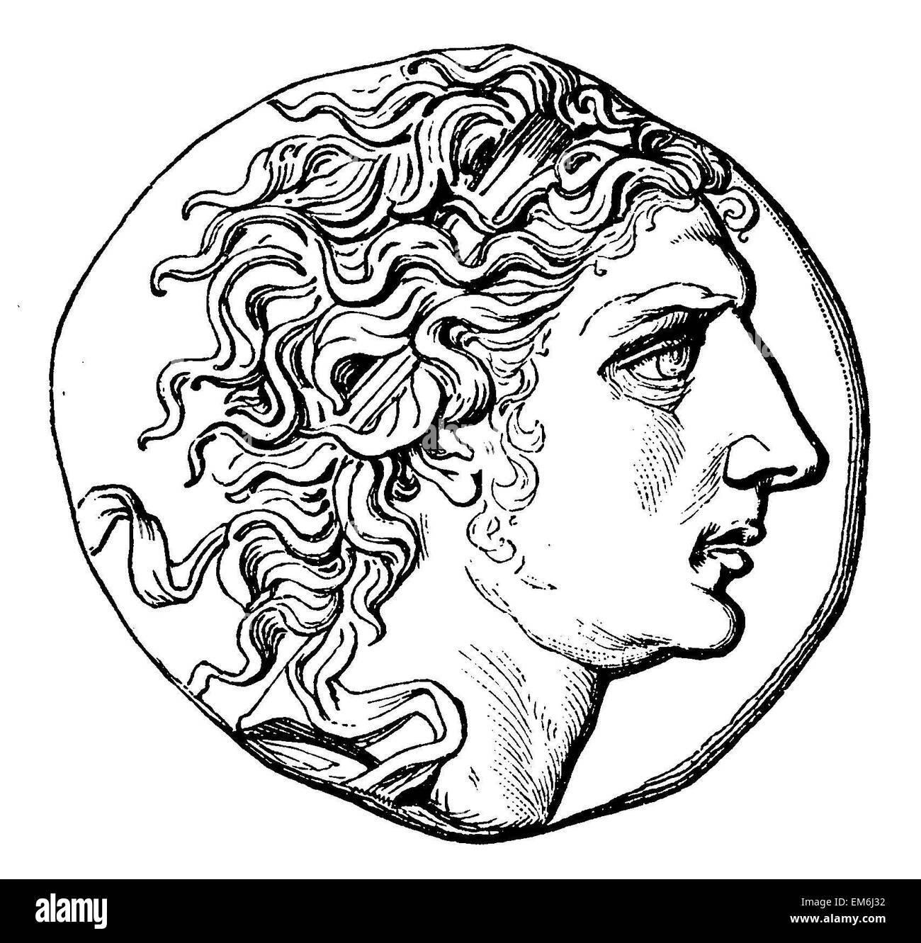 Mithridates VI. Eupator. Porträt auf einer Münze Stockfoto