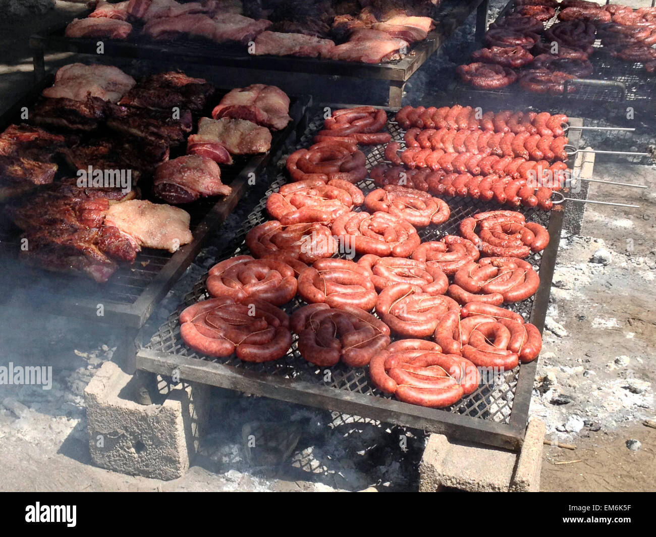 Argentinische Steak. Typische Argentinien asado Stockfoto