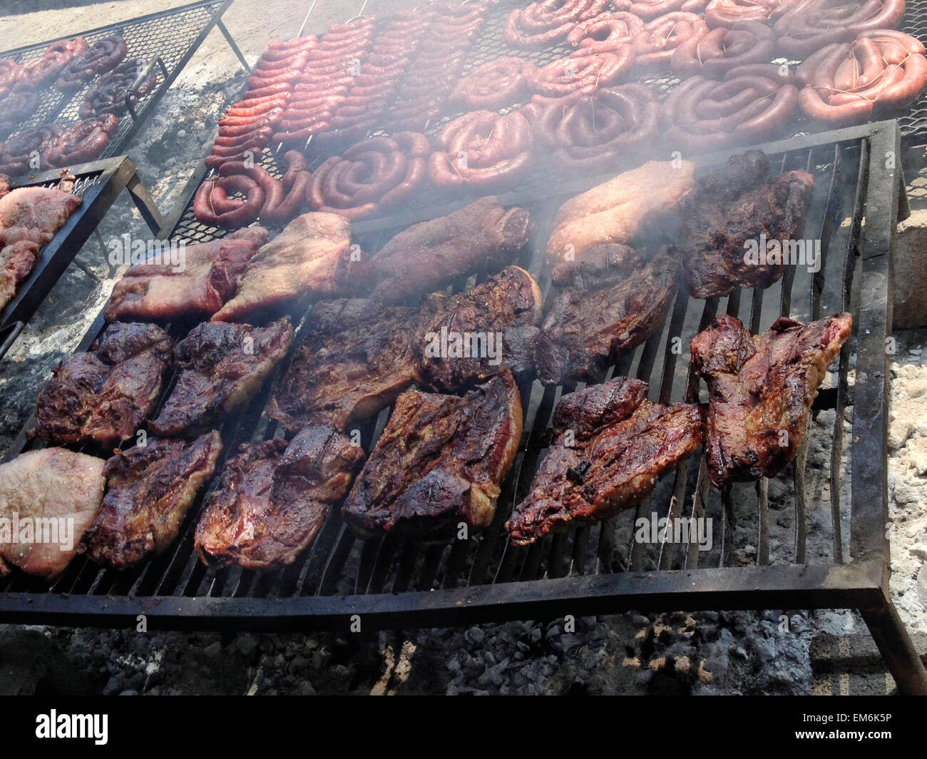 Argentinische Steak. Typische Argentinien asado Stockfoto