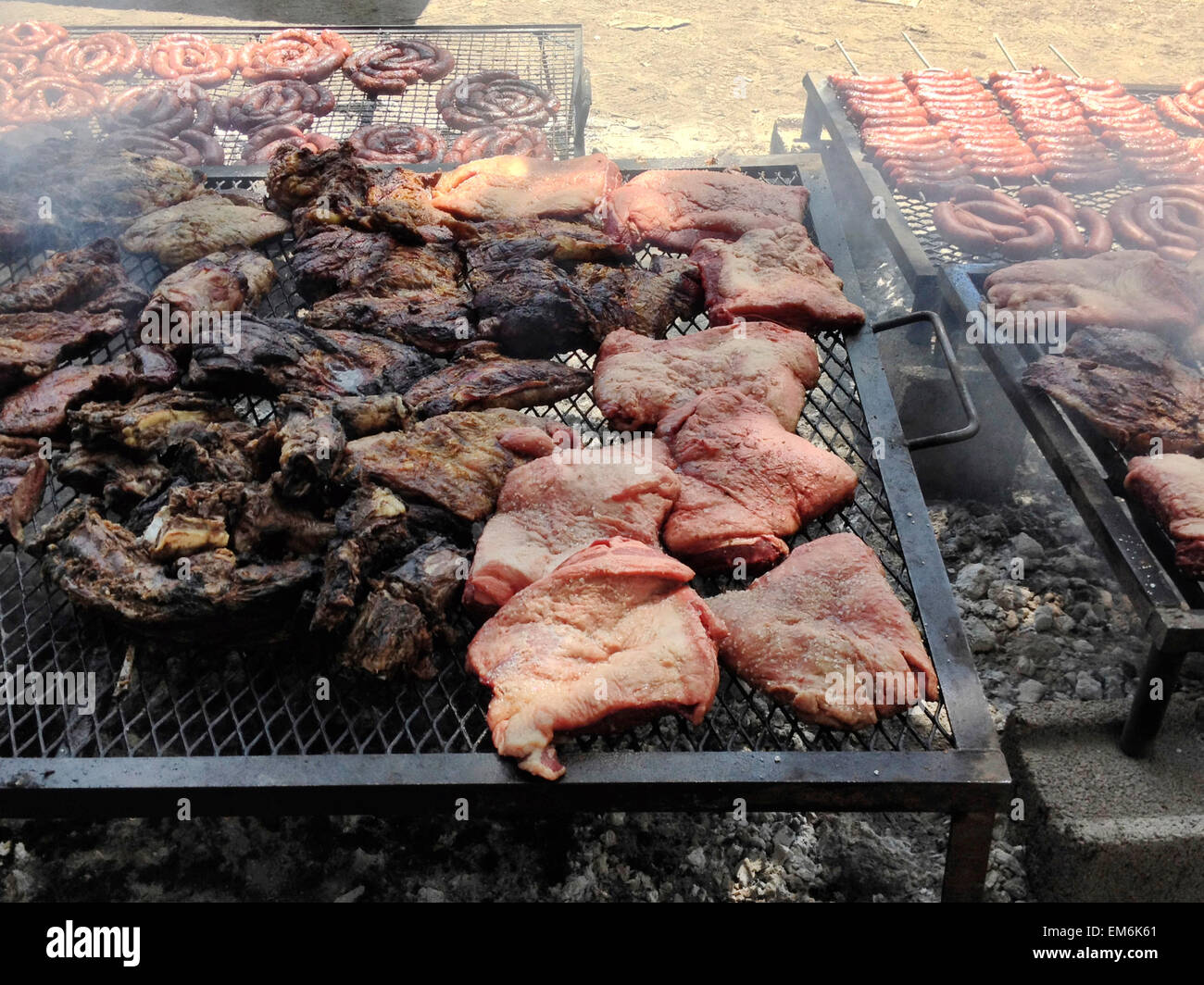 Argentinische Steak. Typische Argentinien asado Stockfoto