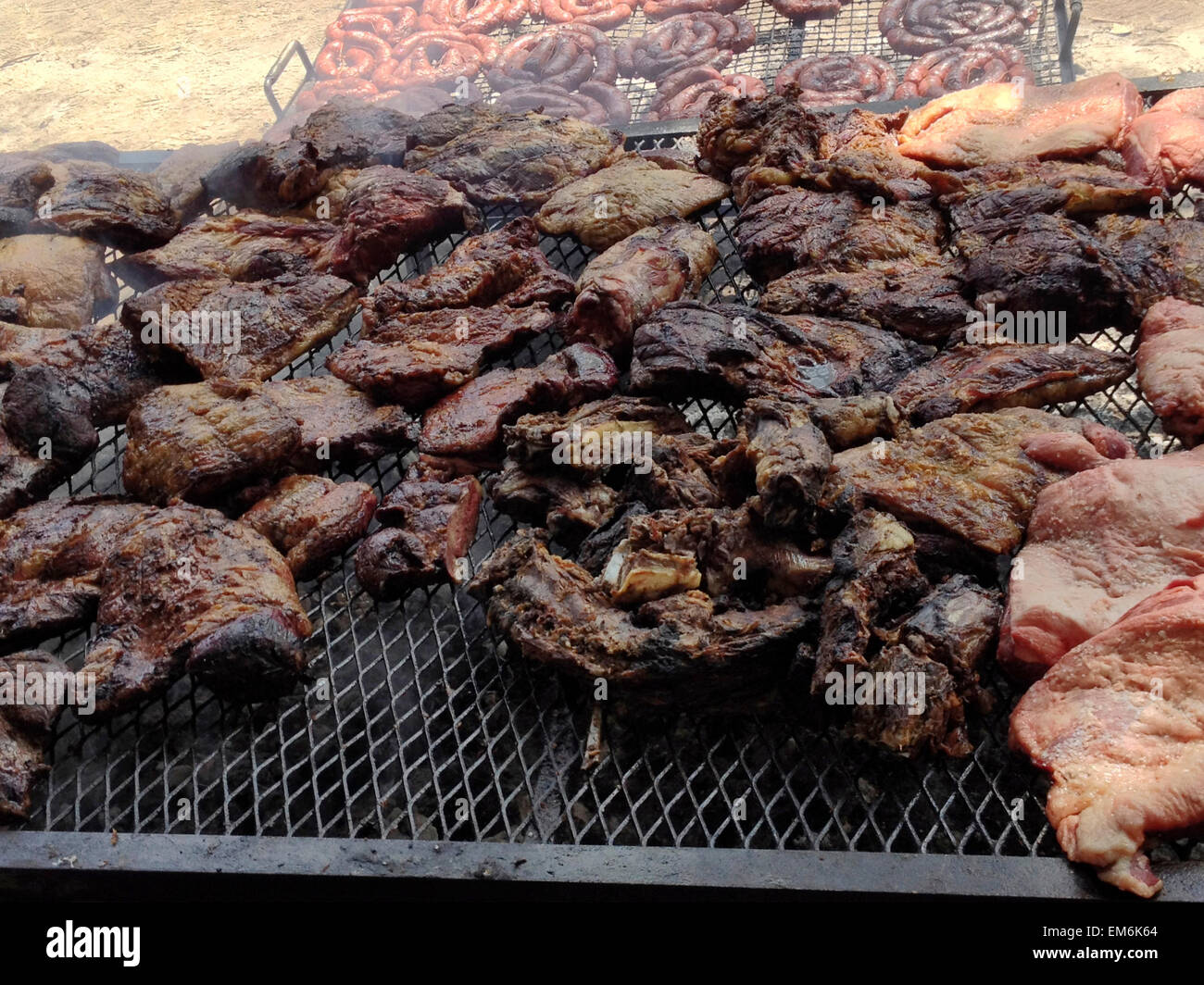 Argentinische Steak. Typische Argentinien asado Stockfoto