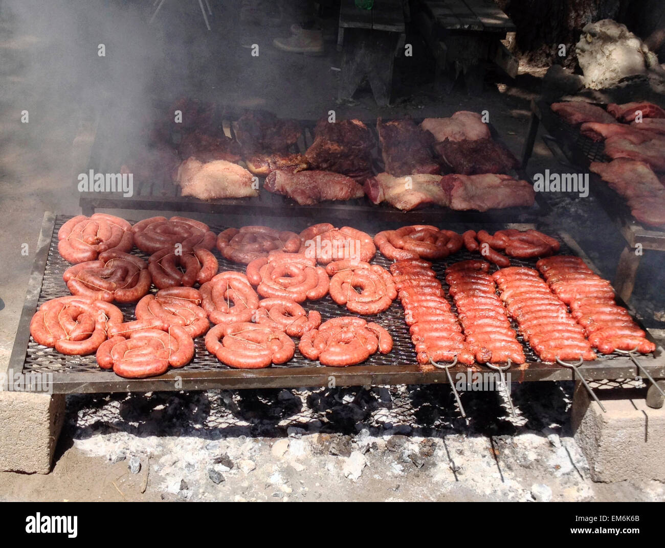 Argentinische Steak. Typische Argentinien asado Stockfoto
