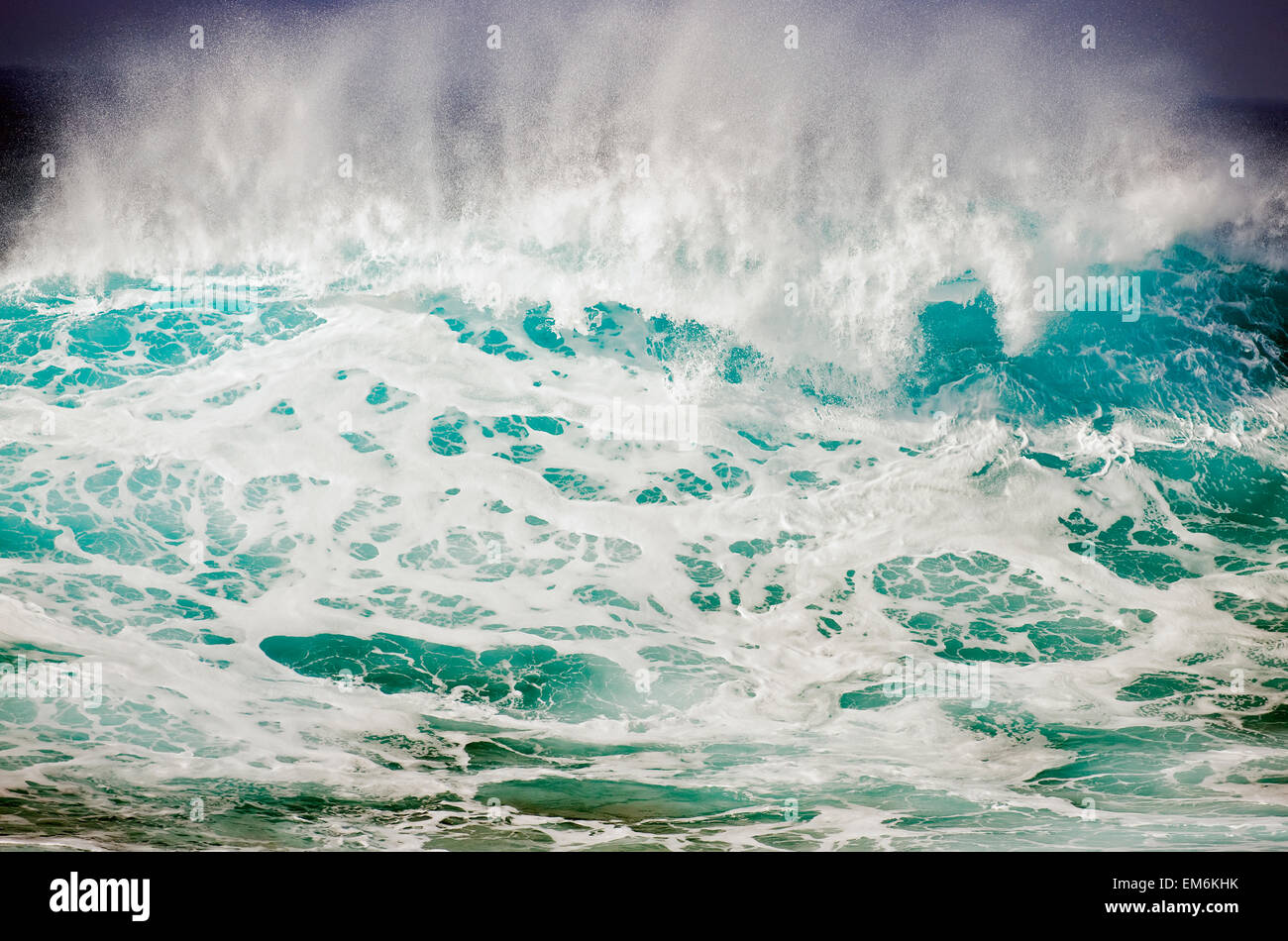 USA, Hawaii, South Point; Big Island, Wind Surf geblasen Stockfoto