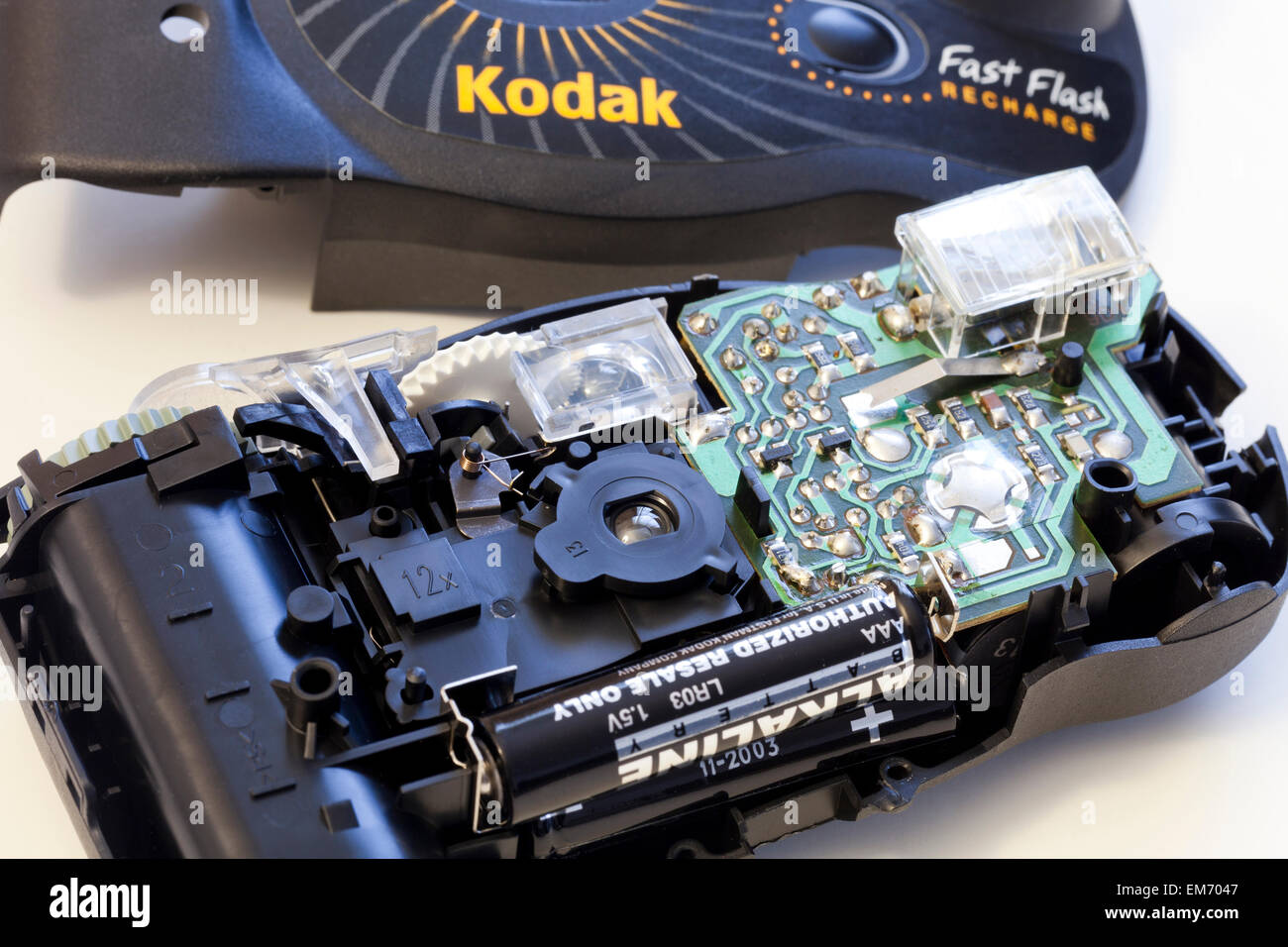 Zerlegten Kodak Advantix APS-Einweg-Kamera - USA Stockfoto