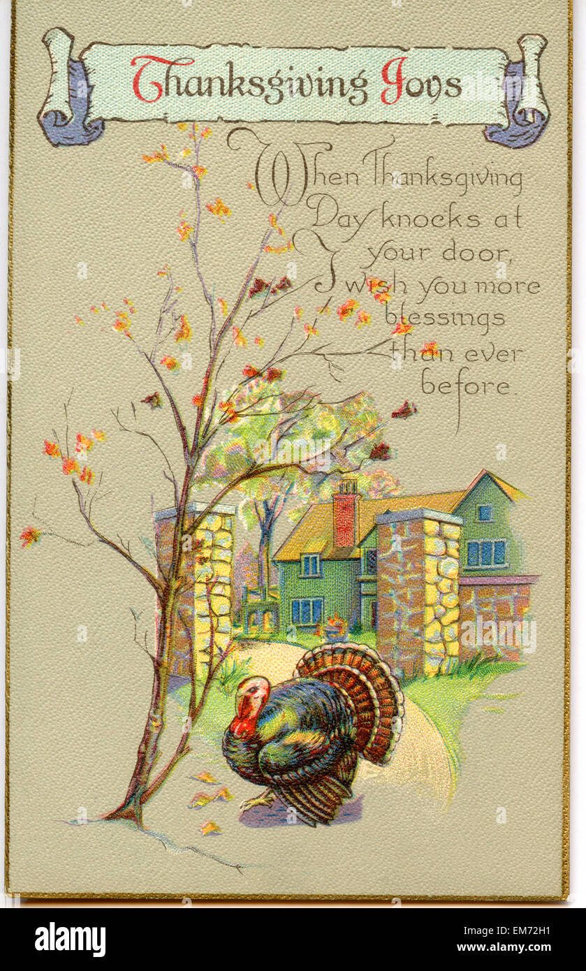 Thanksgiving-Postkarte Stockfoto