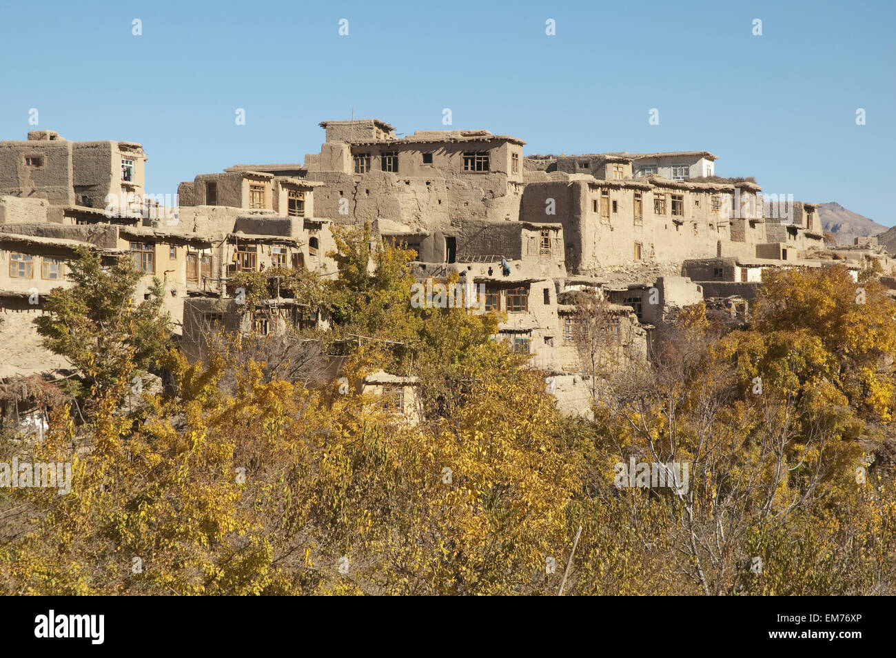 Schlamm-Häuser In Chahar Deh-Ye Ghowr Band, Parwan Provinz, Afghanistan Stockfoto