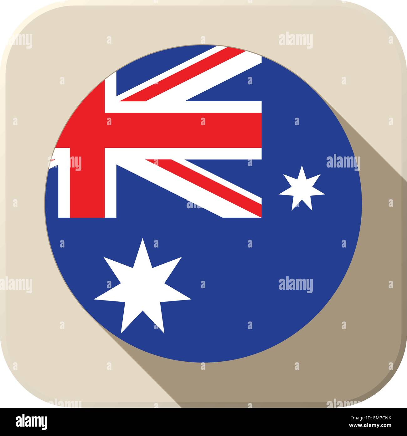 Australien Flagge Schaltfläche Symbol moderner Stock Vektor