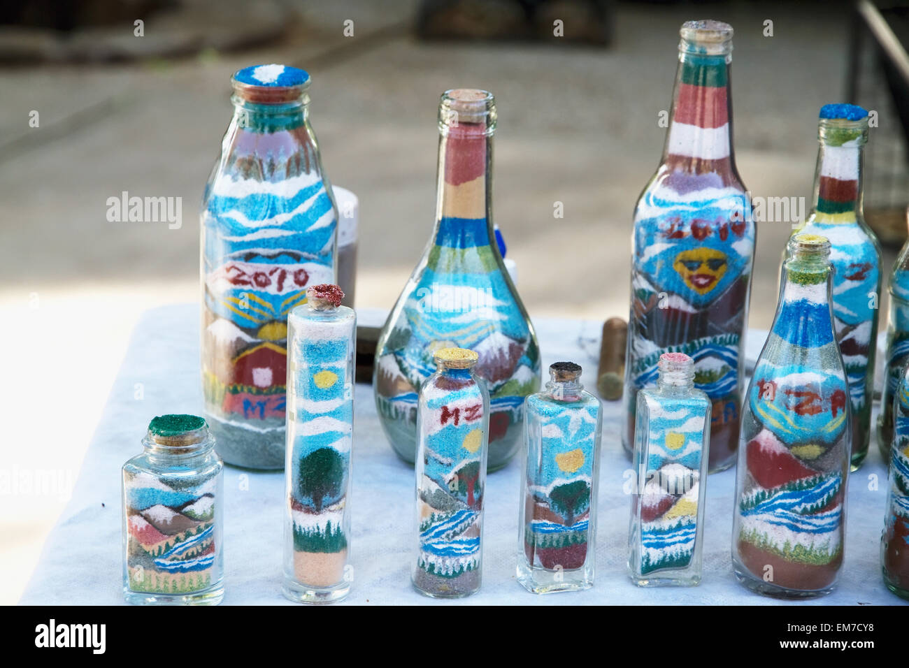 Landschaften in Sand Flaschen, Mendoza, Argentinien Stockfoto