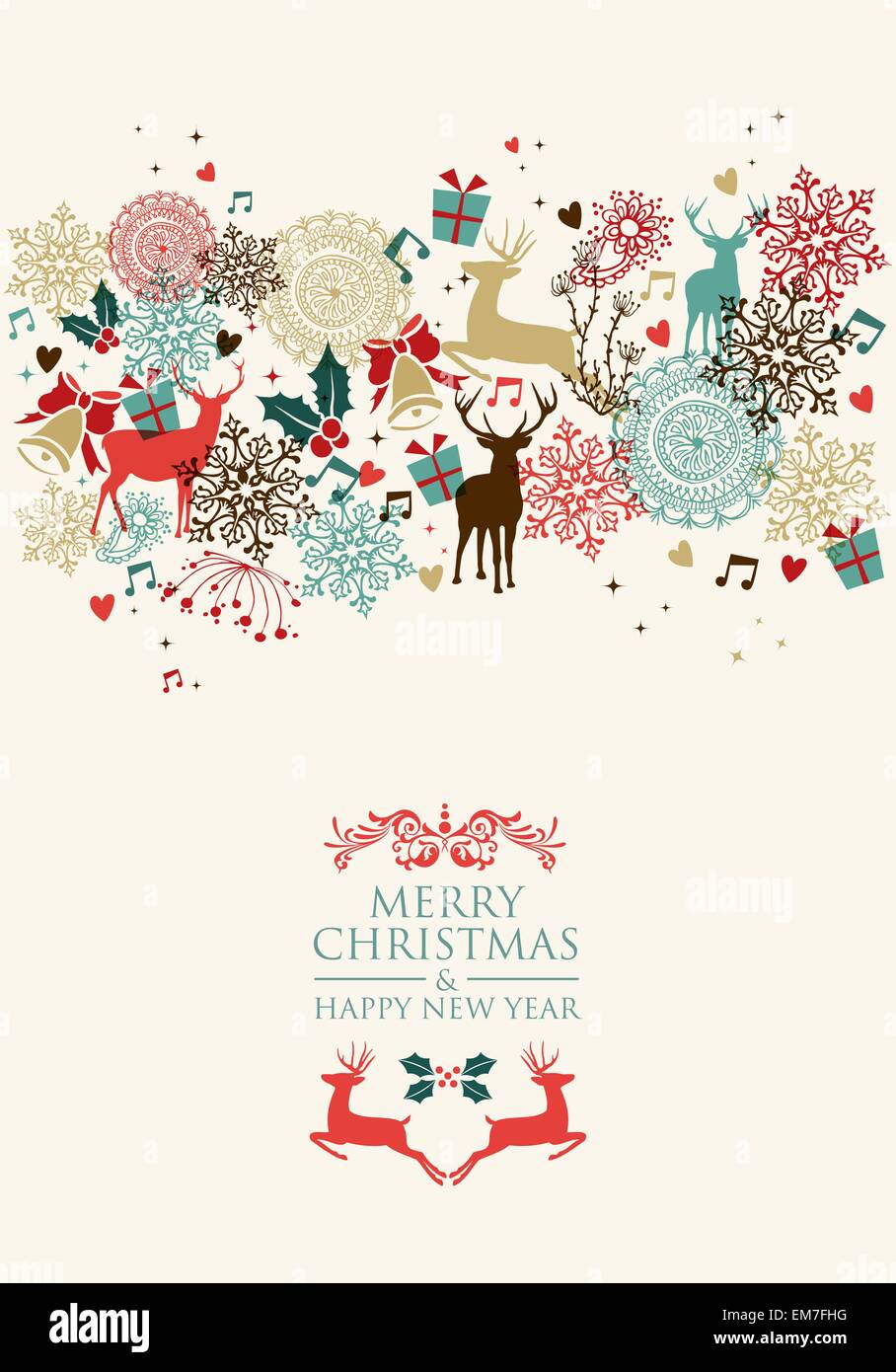 Frohe Weihnachten-Postkarte-Transparenz Stock Vektor