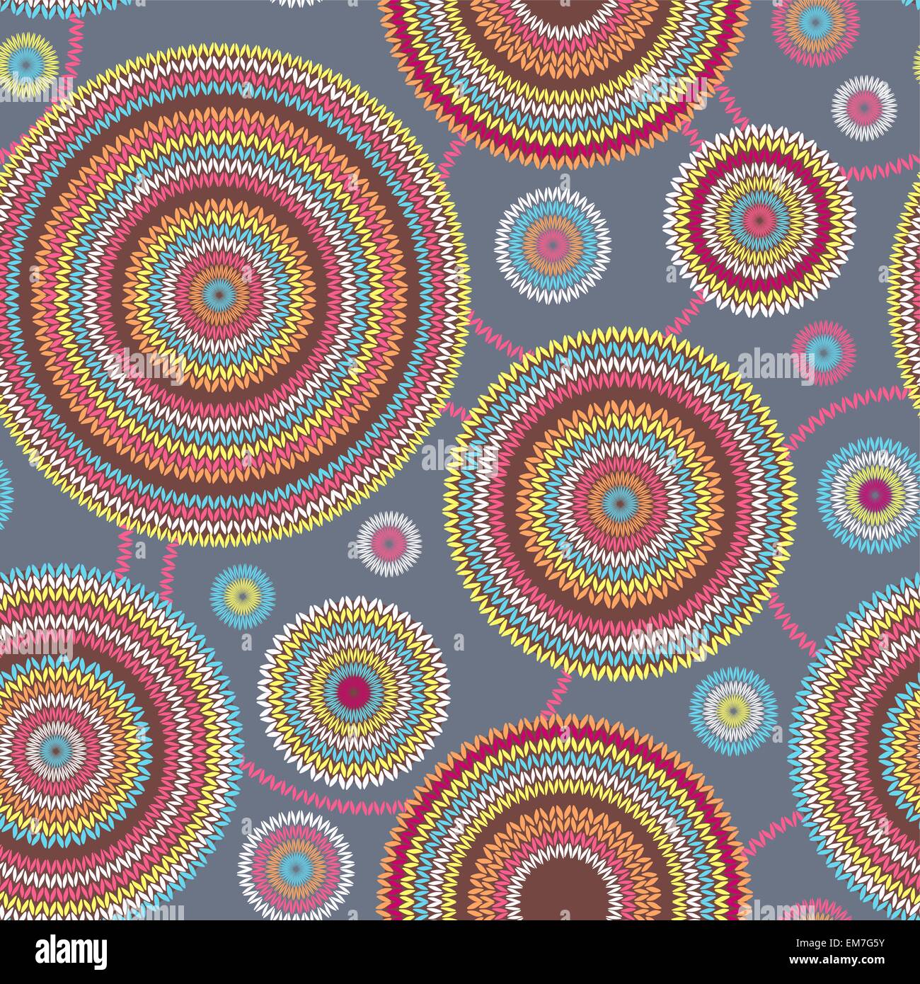 Abstrakte nahtlose süße Stil Lichtkreis einfache Farbe Vektor N Stock Vektor