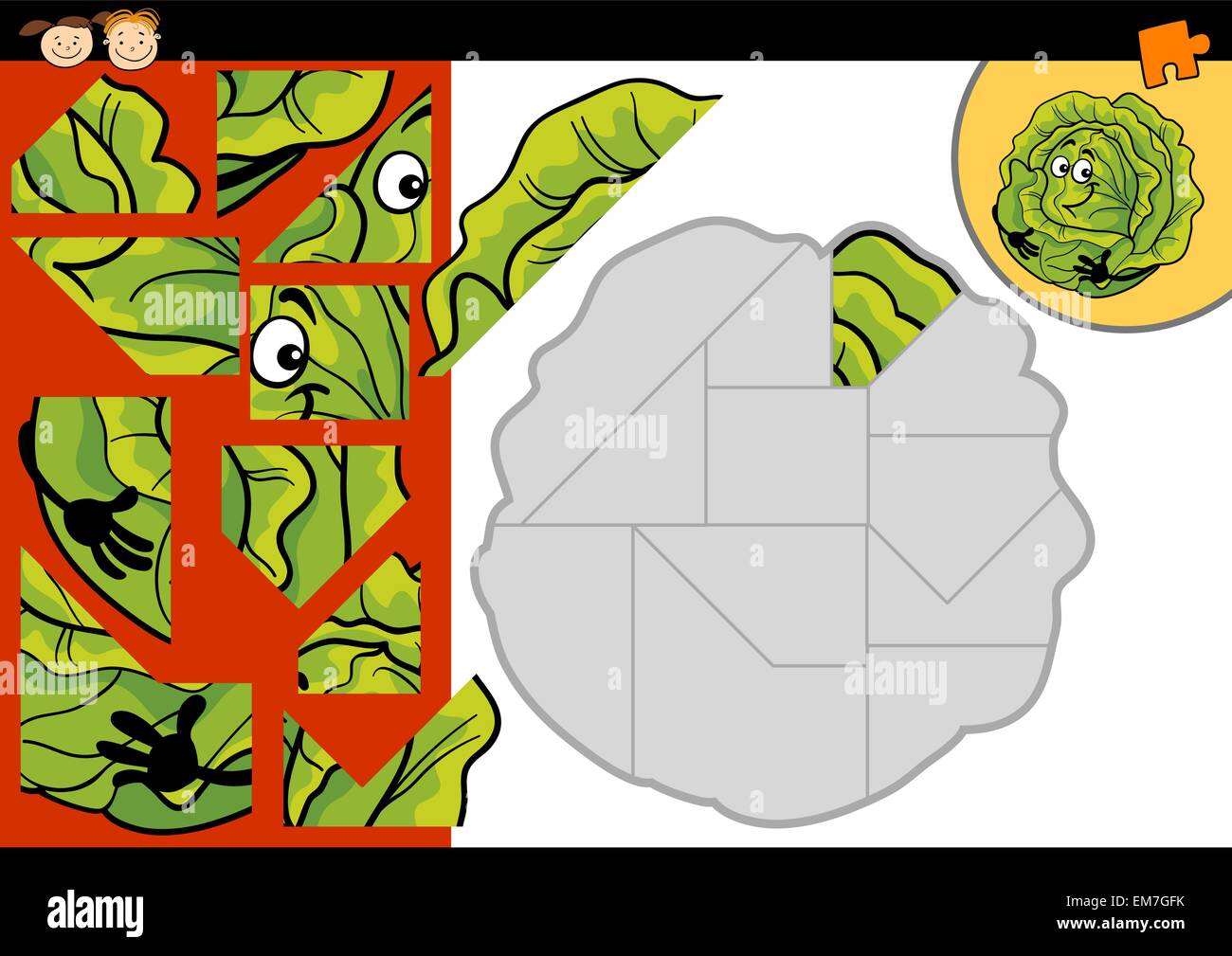 Cartoon Kohl PuzzleSpiel Alamy