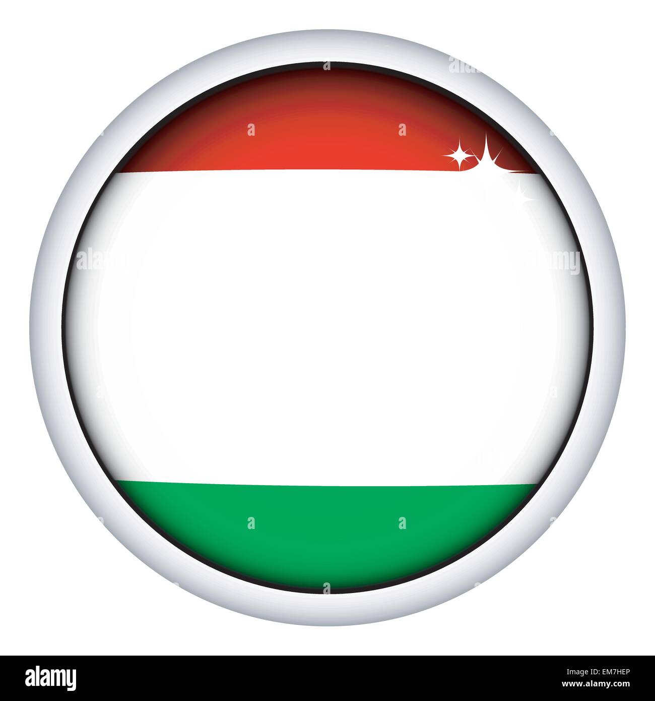 Ungarische Flagge button Stock Vektor