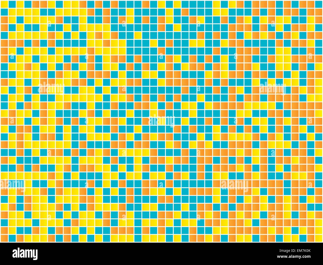 Orange, gelbe und blaue Mosaik. Vektor-Bild Stock Vektor