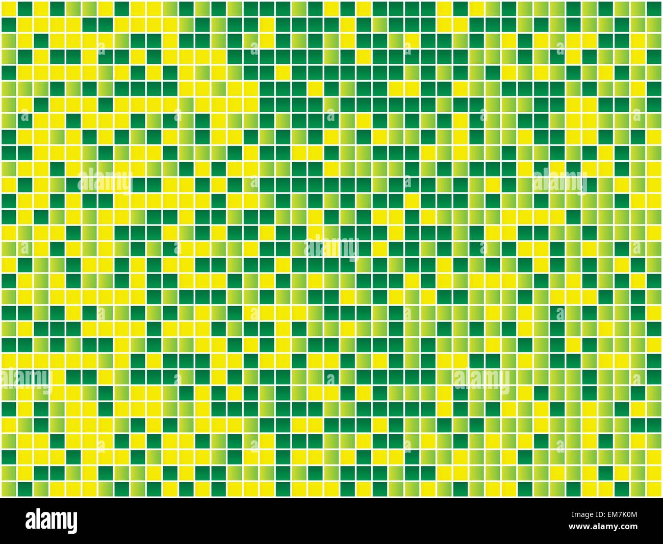 Gelbe und grüne nahtlose Mosaik. Vektor-Bild Stock Vektor