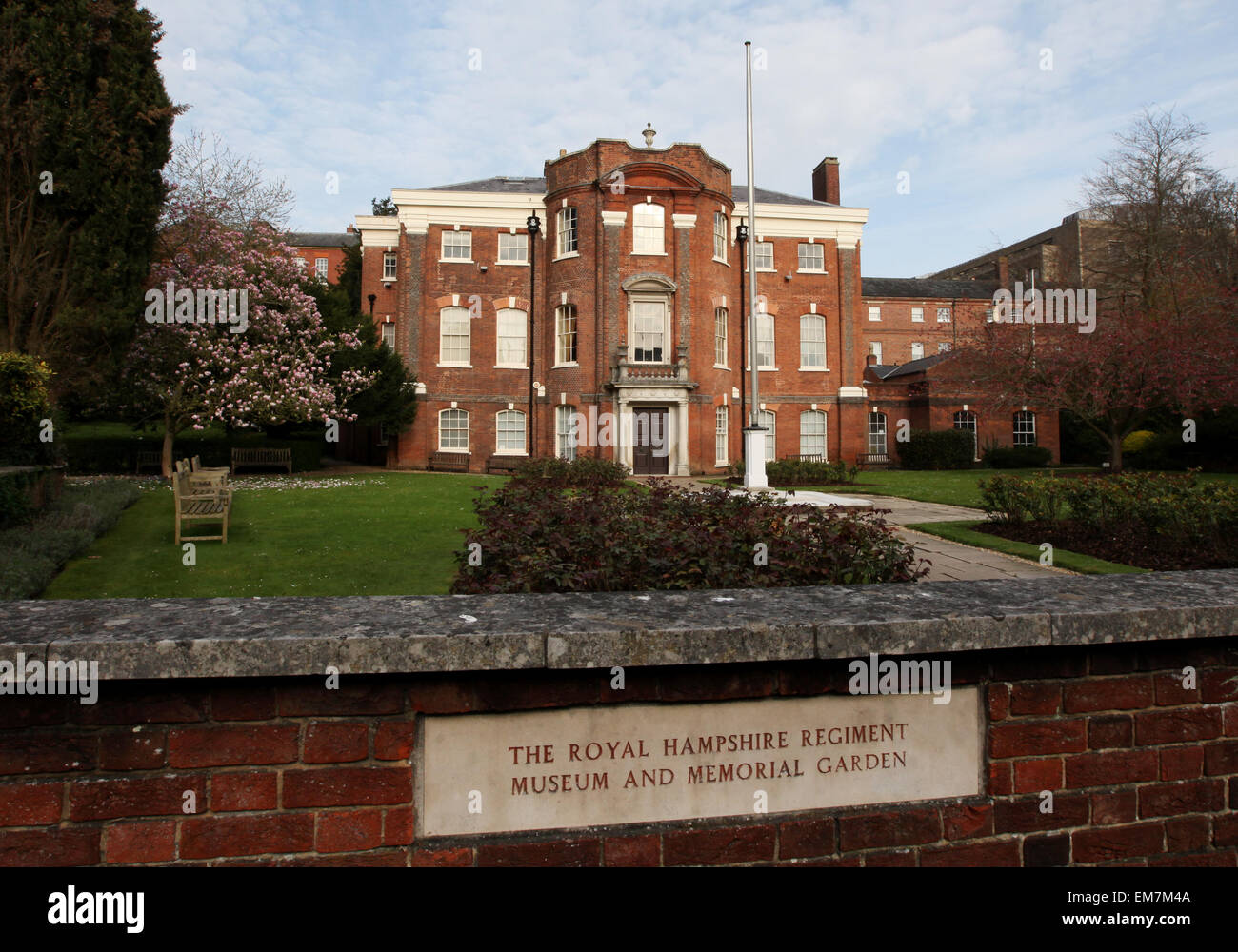 Serles Haus Winchester Royal Hampshire Regiment Museum und Gedenkstätte Garten Stockfoto