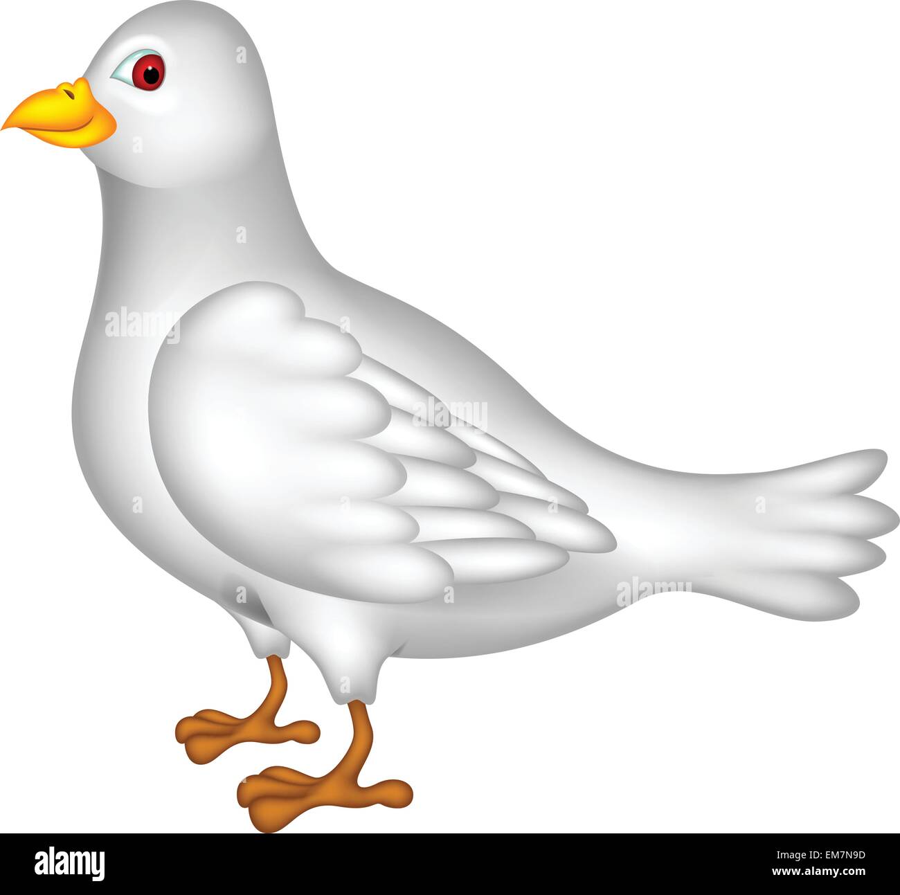 weiße Taube cartoon Stock Vektor