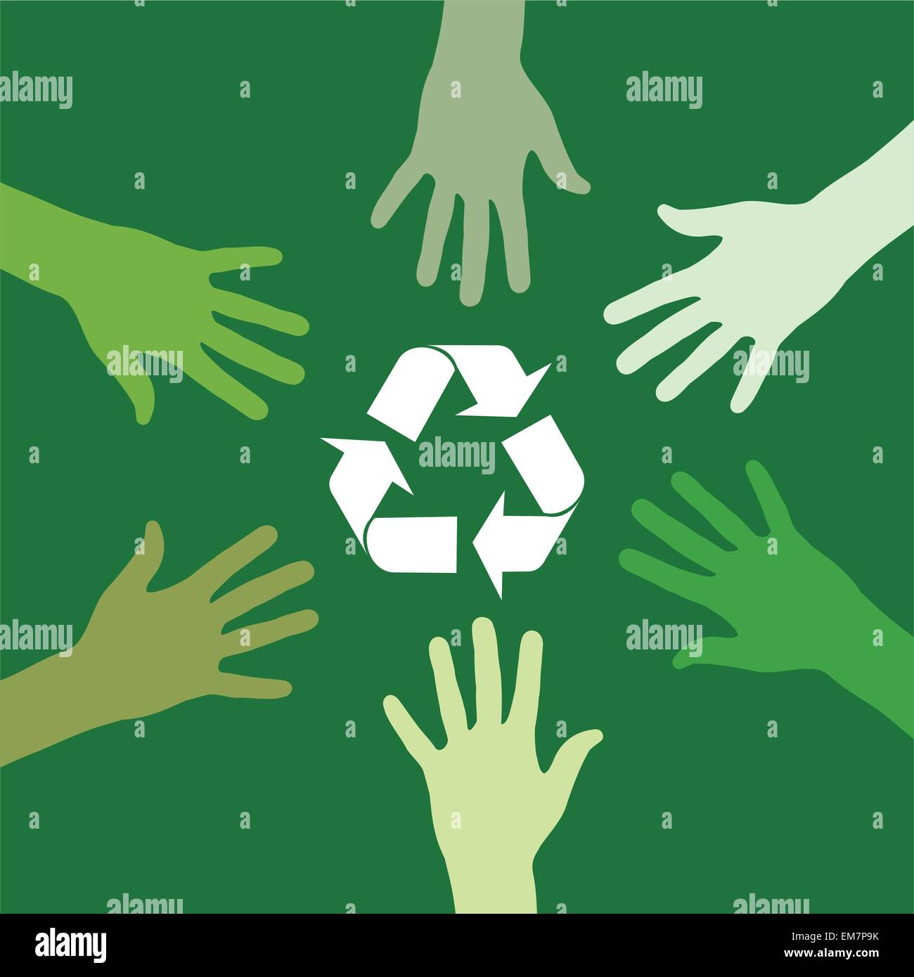 Recycling-grün team Stock Vektor