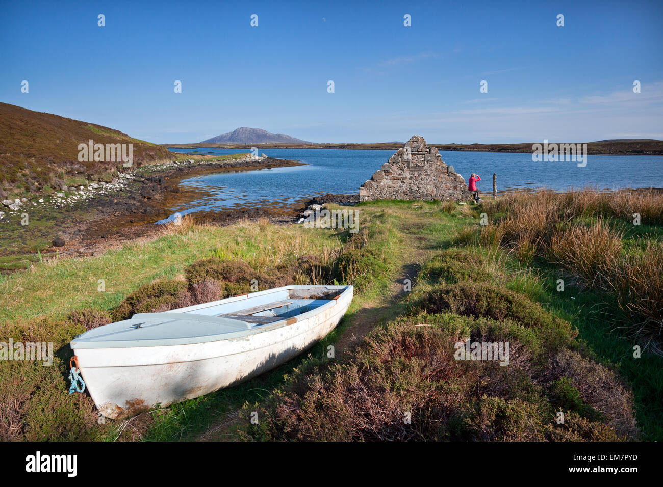 Loch Langass, Isle of North Uist, äußeren Hebriden, Schottland. Stockfoto