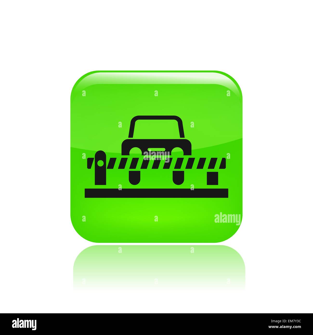 Vektor-Illustration der einzigen Straße Barriere Symbol Stock Vektor