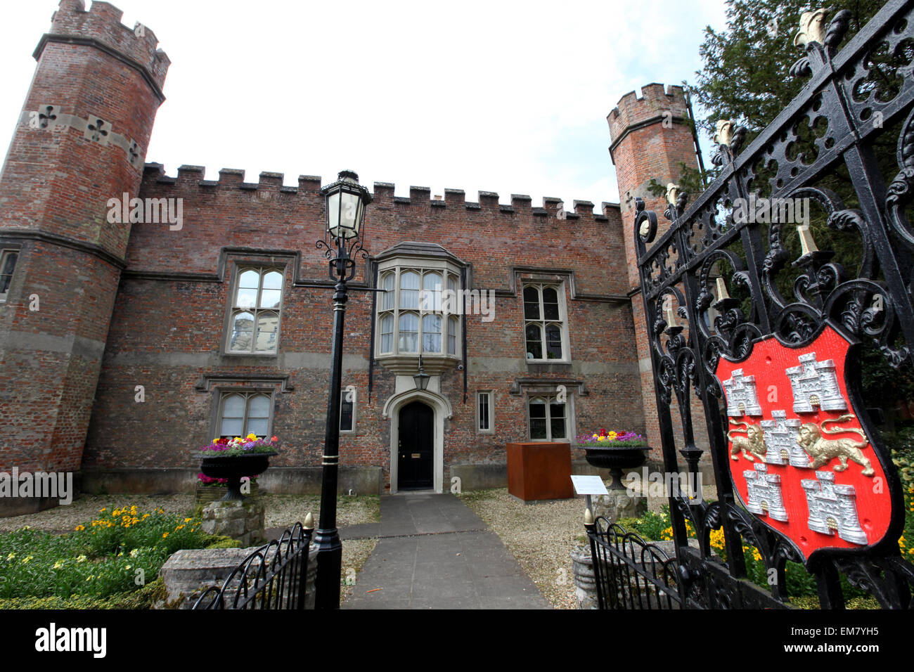 Winchester Abbey House die offizielle Residenz des Bürgermeisters von Winchester und steht auf dem ehemaligen Gelände der Abtei Winchester Stockfoto