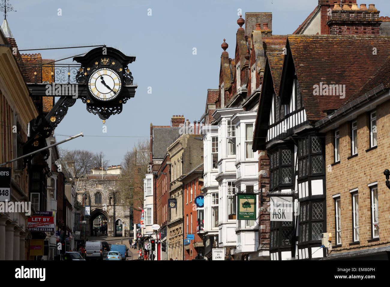 Winchester High Street, Winchester, Hampshire UK Stockfoto