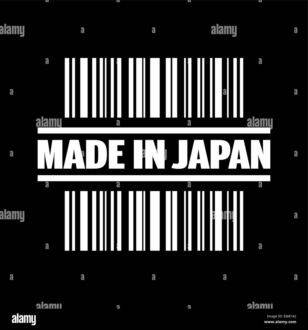 Vektor-Illustration von isolierten made in Japan-Symbol Stock Vektor