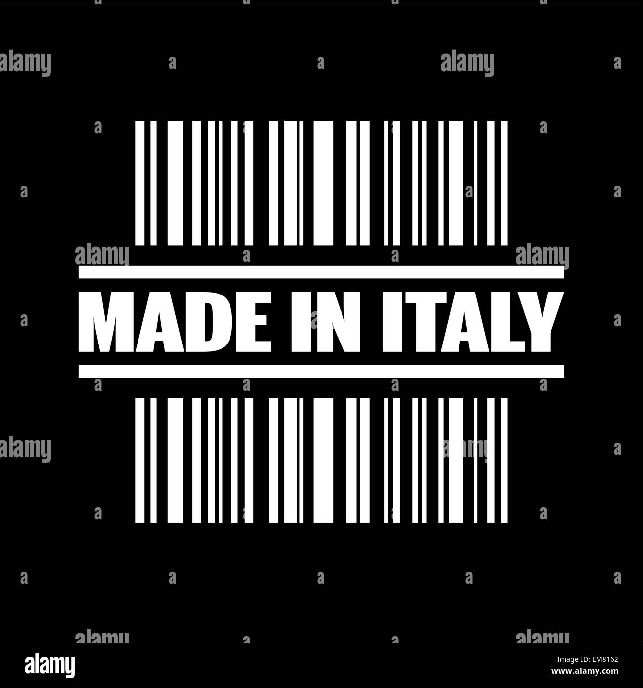 Vektor-Illustration der Single made in Italien-Symbol Stock Vektor