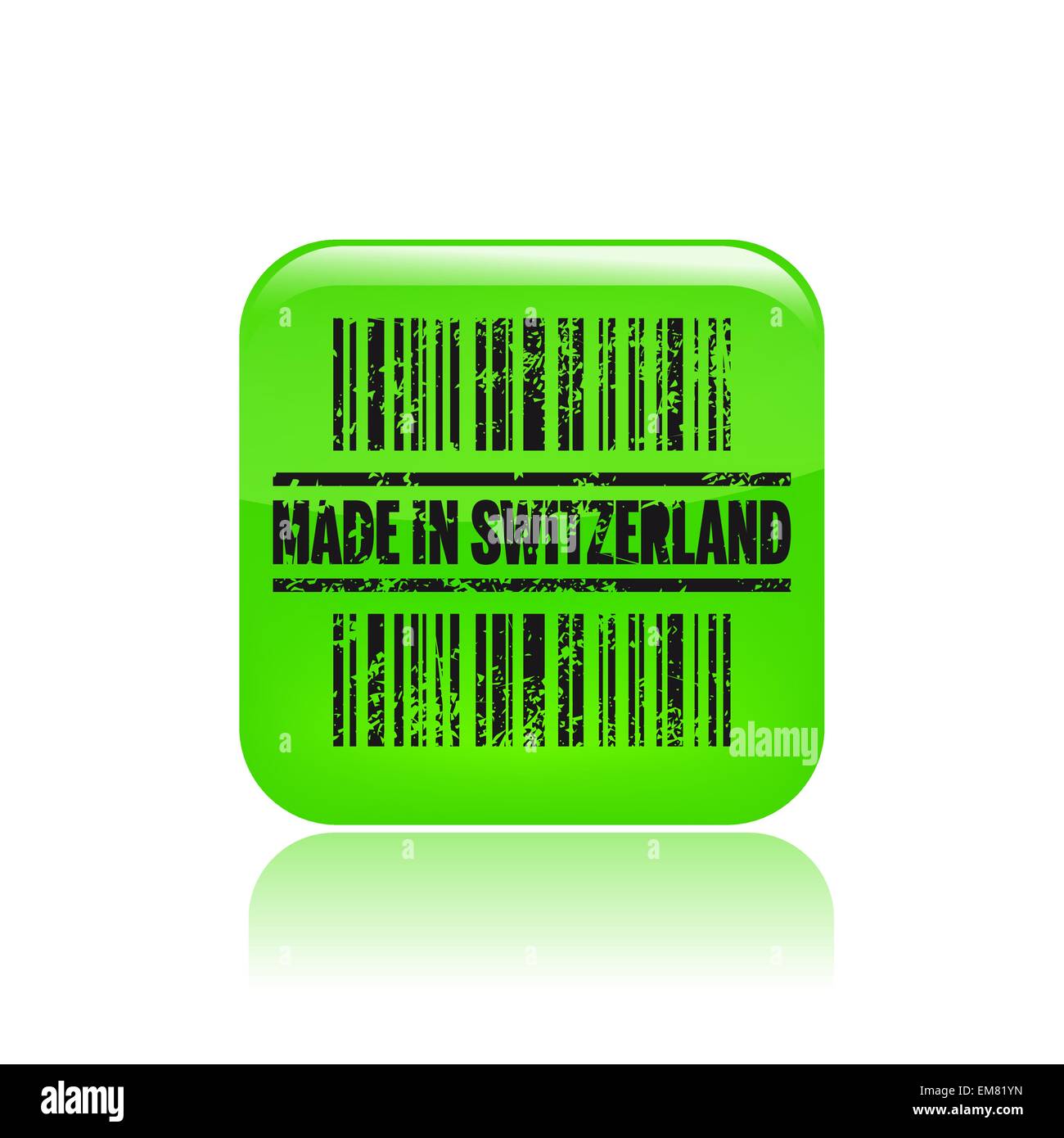 Vektor-Illustration des einzigen Schweizer Drucksymbol Stock Vektor