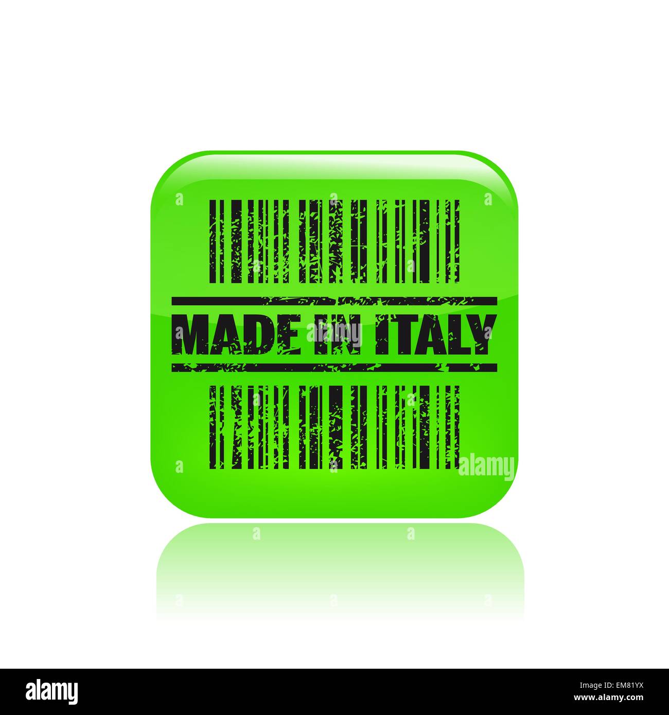 Vektor-Illustration der Single made in Italien-Symbol Stock Vektor