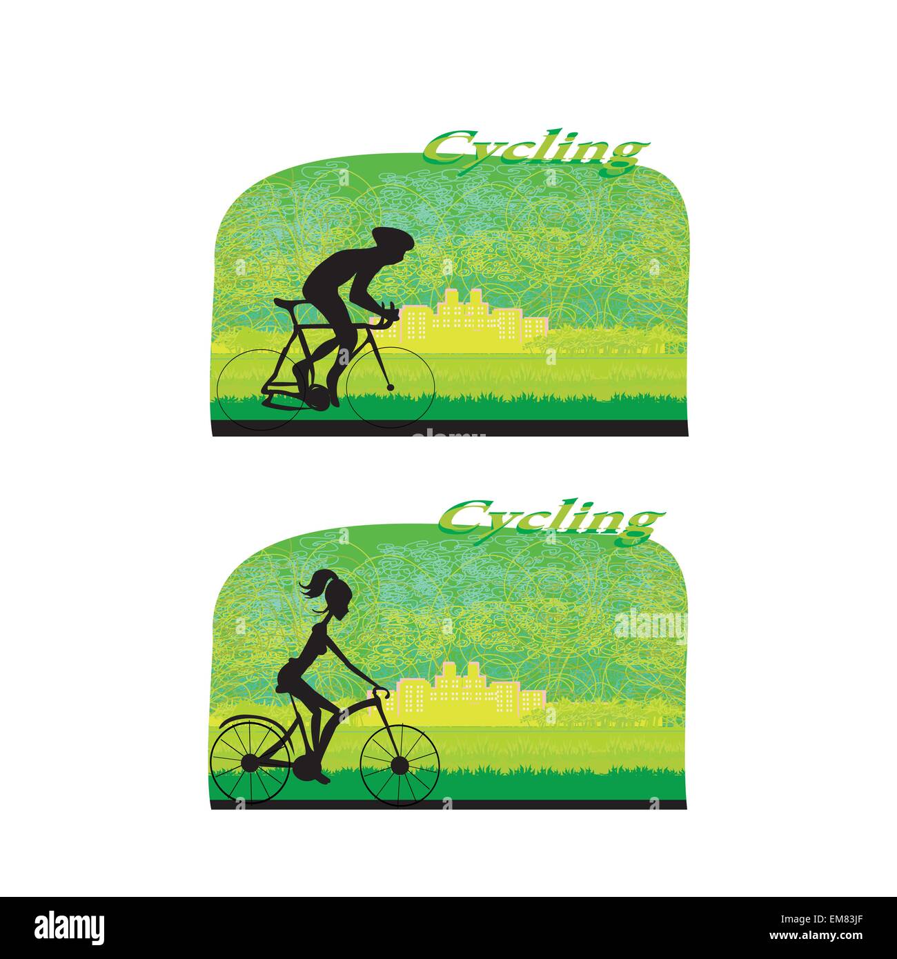 Radfahren-Poster Stock Vektor