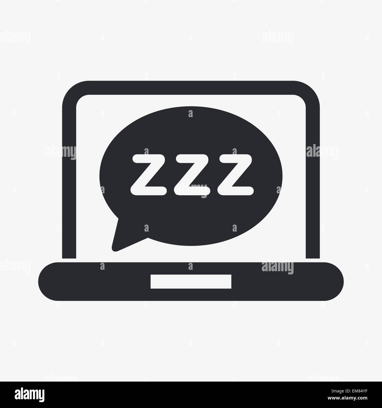 Vektor-Illustration Symbol "isolierten Standby-pc" Stock Vektor
