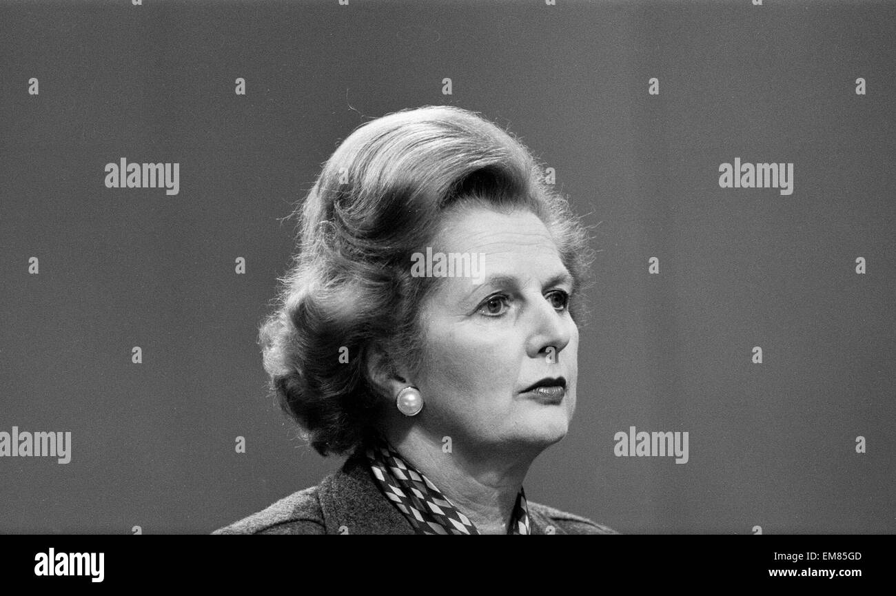 Parteitag der Konservativen in Brighton. Margaret Thatcher. 10. Oktober 1980. Stockfoto