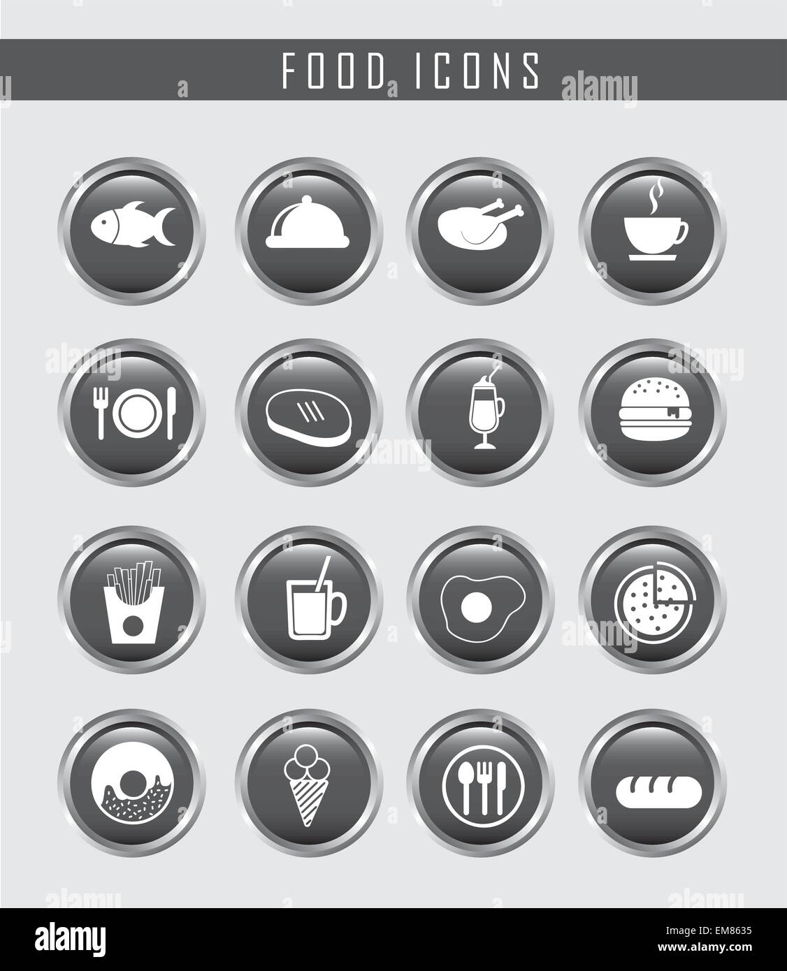 Essen-Symbole Stock Vektor