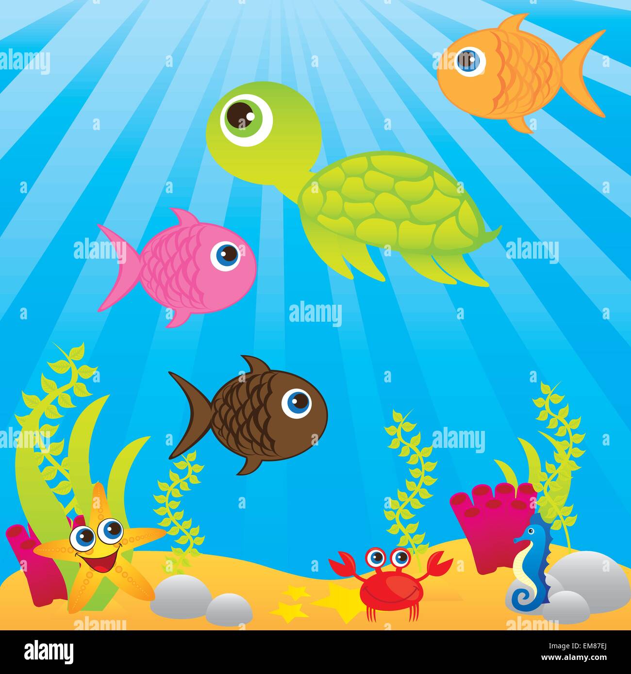 Meer-cartoon Stock Vektor