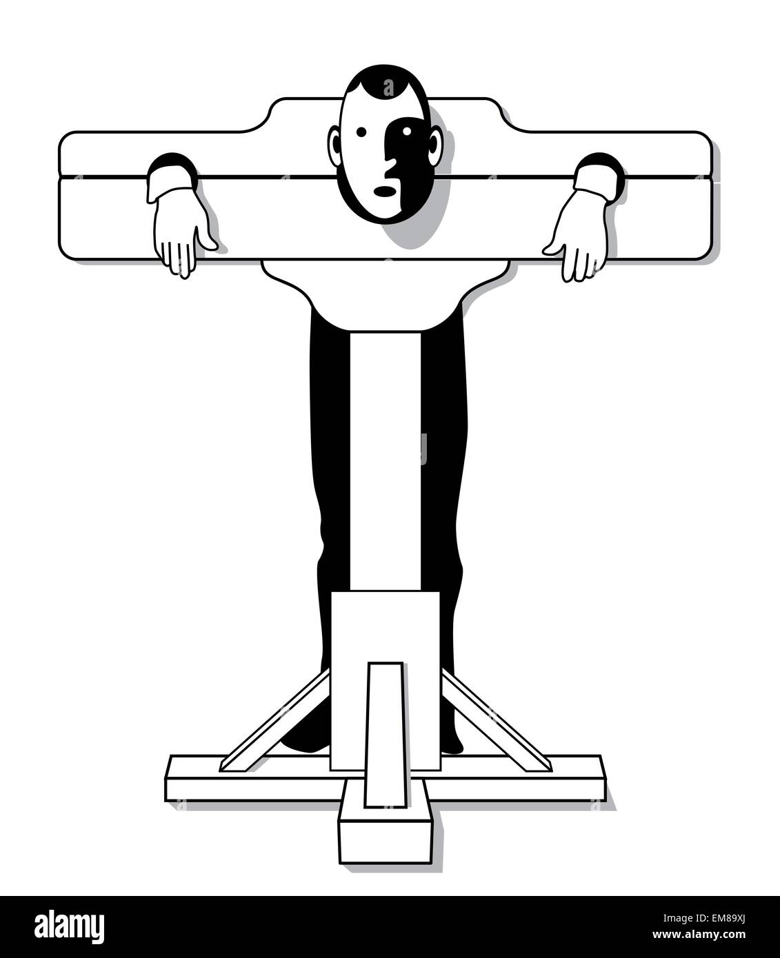 mittelalterliche Folter-Gerät Stock Vektor