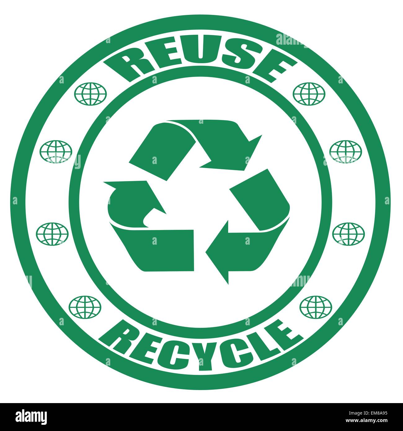 Wiederverwendung und Recycling Stock Vektor