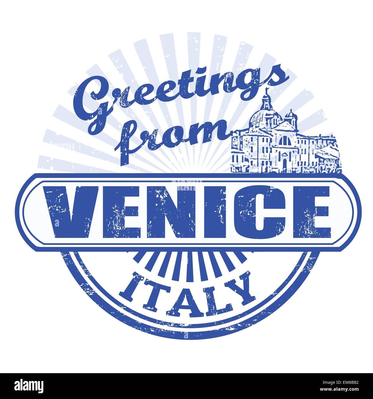 Grüße aus Venedig Stempel Stock Vektor