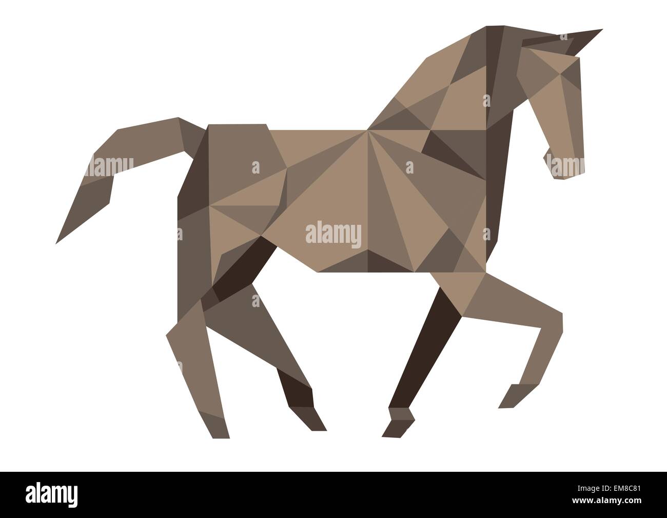 Kubistische Pferd Stock Vektor