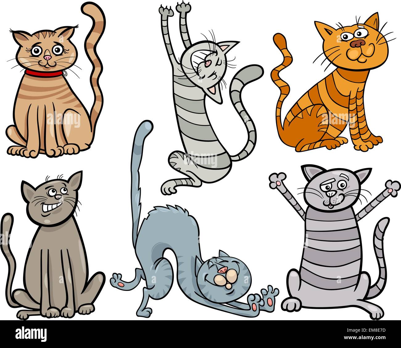 Cute Kittens Group Cartoon Illustration Fotos Und Bildmaterial In Cute Kittens Group Cartoon Illustration Fotos Und Bildmaterial In