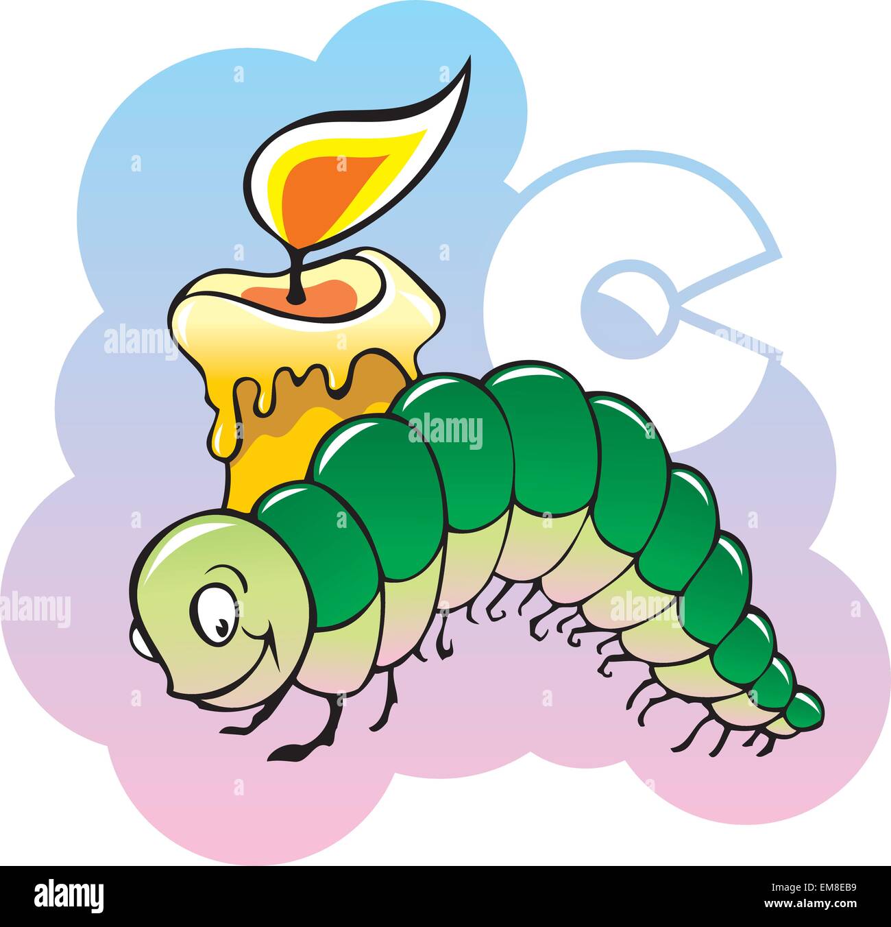 Kinder-Alphabet: Buchstabe C Stock Vektor