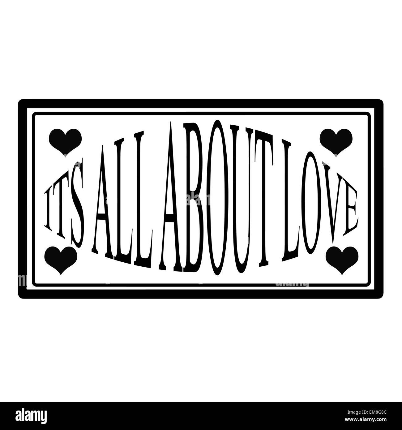 Dreht sich alles um Liebe Stock Vektor