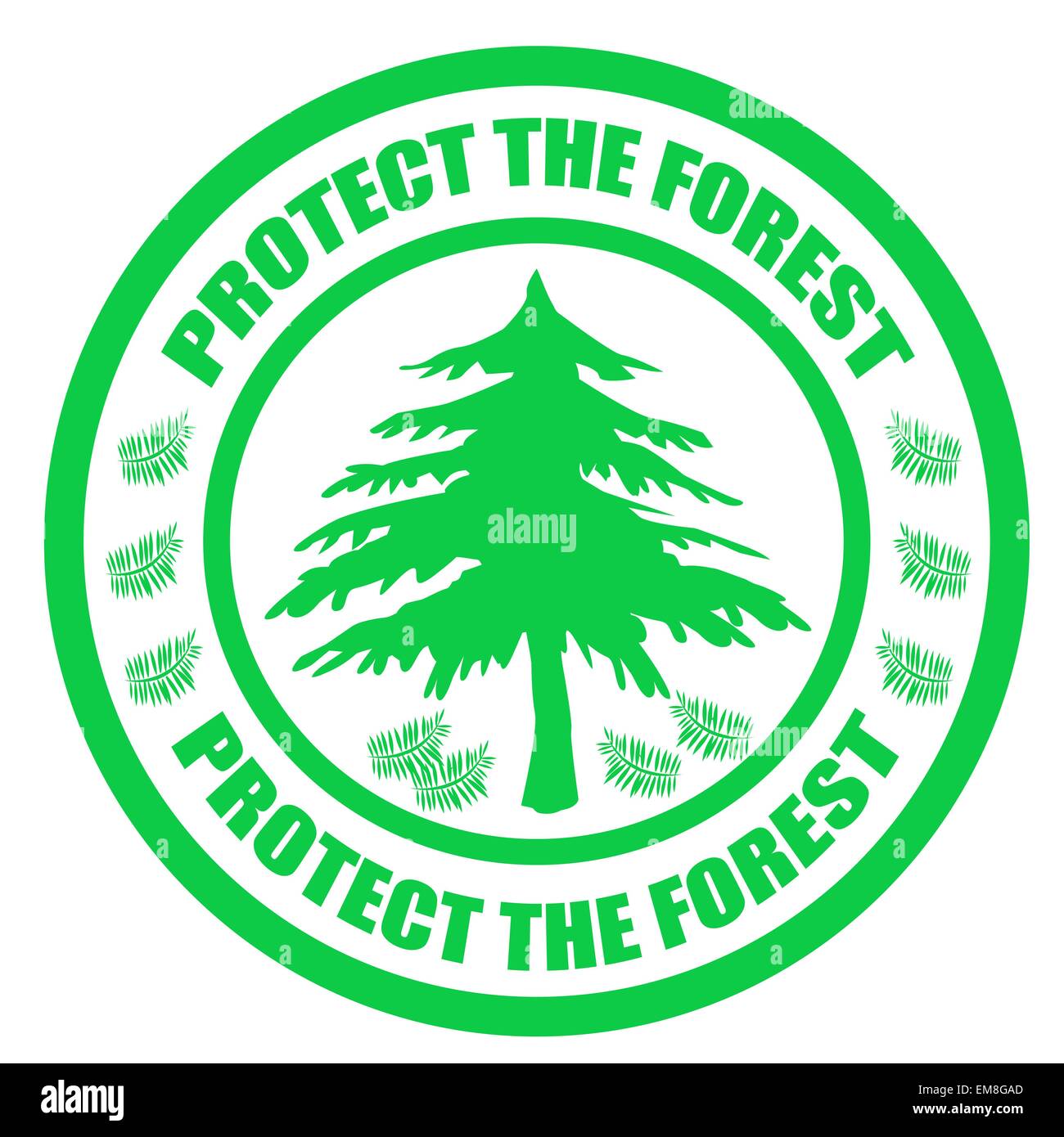 Zum Schutz des Waldes Stock Vektor