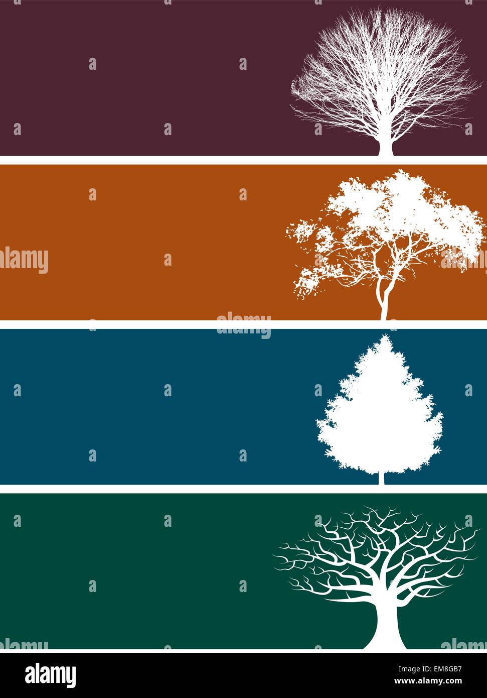 Baum-Vektor-Banner Stock Vektor