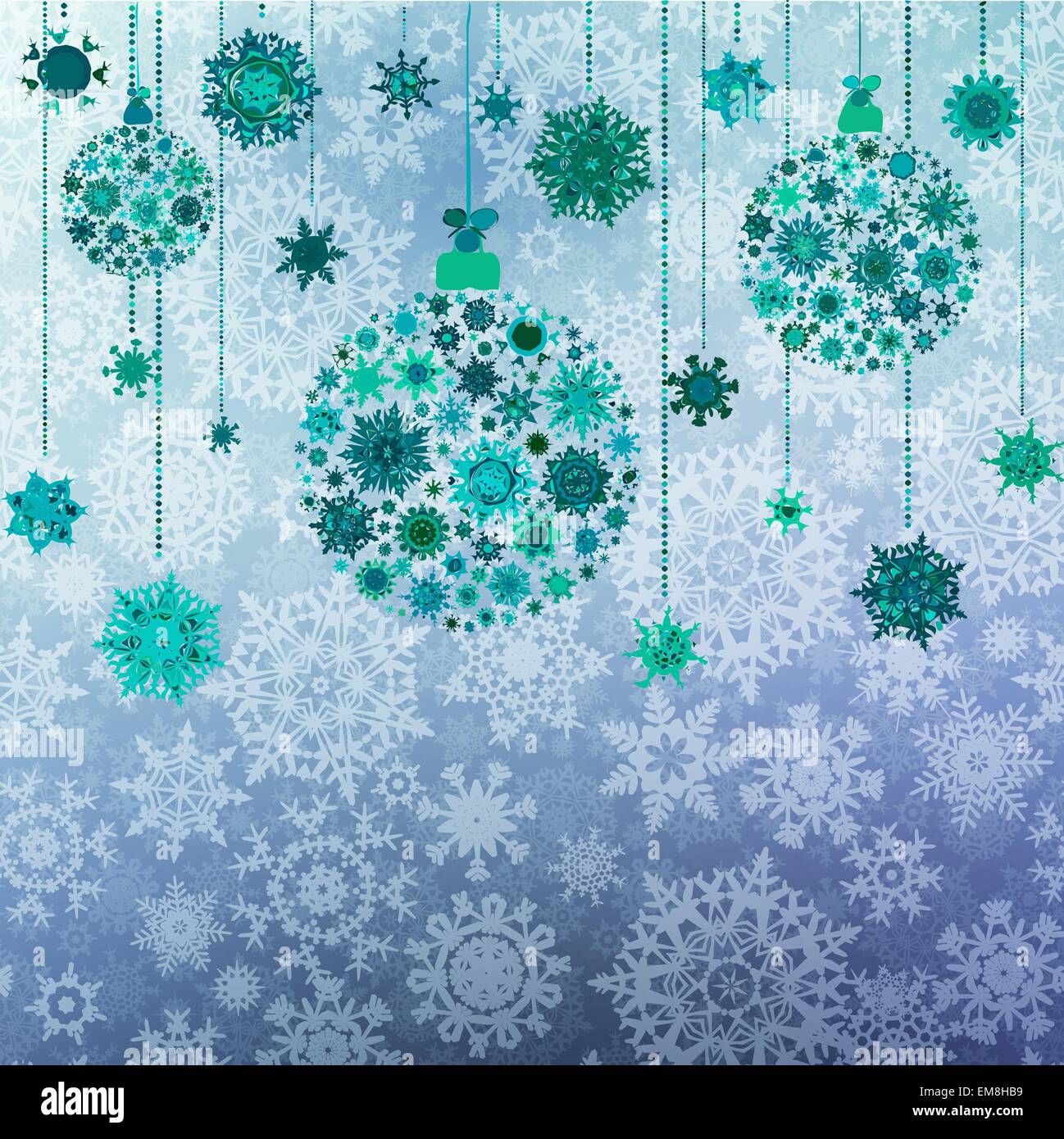Grüne Weihnachten-Vektor-Illustration. EPS 10 Stock Vektor