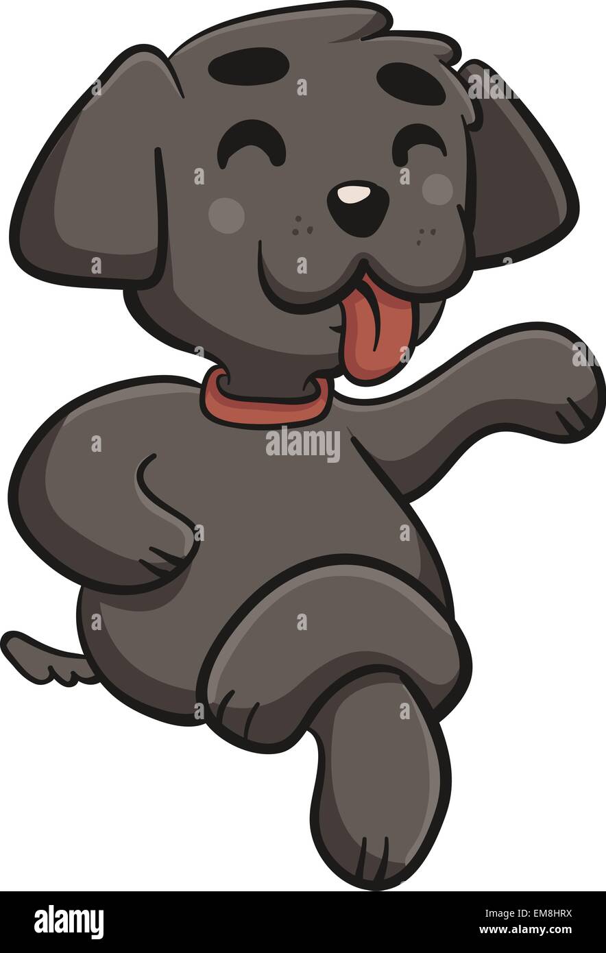 Happy Dog mit gekreuzten Beinen Stock Vektor